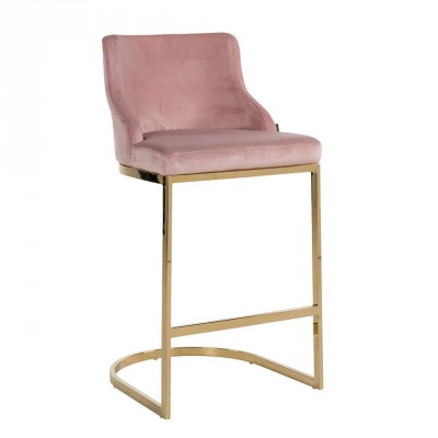 Barová židle Bolton pink velvet - Kliknutím zobrazíte detail obrázku.