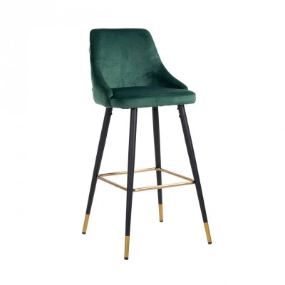 Barová židle Imani green velvet - Kliknutím zobrazíte detail obrázku.