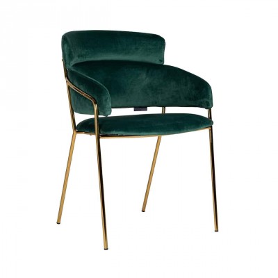 Židle Angelica green velvet fire retardant - Kliknutím zobrazíte detail obrázku.