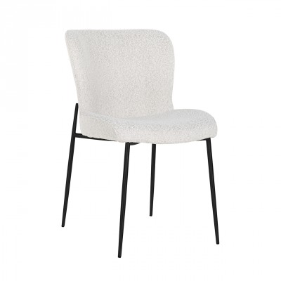 Židle Darby white bouclé / black - Kliknutím zobrazíte detail obrázku.