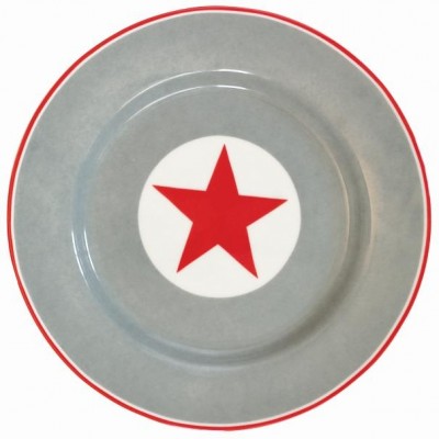 Dezertní talíř Big Star red  - Kliknutím zobrazíte detail obrázku.