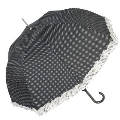 Deštník černý s bílými puntíky - Kliknutím zobrazíte detail obrázku.